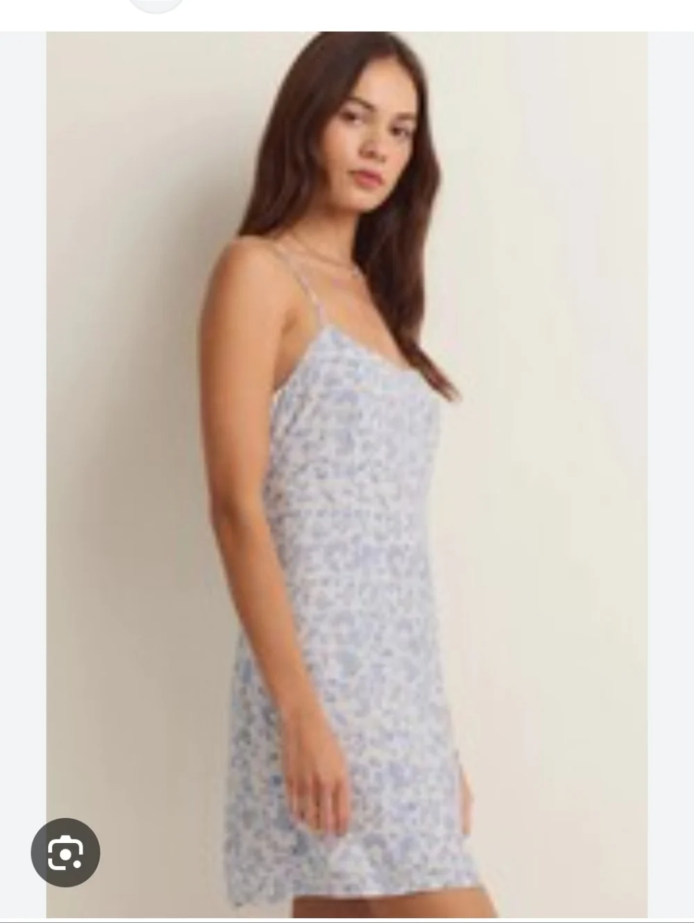 Z Supply Blue Floral Midi Slip Dress - Picture 1 of 7